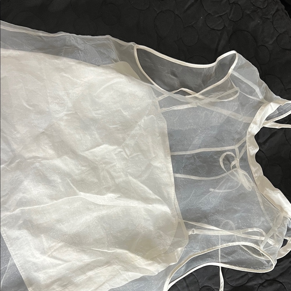 Elegant White Sheer Women's Top